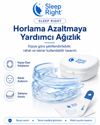Sleep Right ComfortFit™ Horlama ve Diş Sıkmaya Karşı Kişiye Özel Şekillendirilebilir Ağızlık