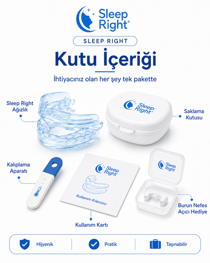Sleep Right ComfortFit™ Horlama ve Diş Sıkmaya Karşı Kişiye Özel Şekillendirilebilir Ağızlık